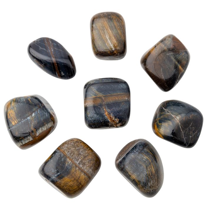 Tiger Eye Blue Large Tumble 30-40mm, China (250g) 
