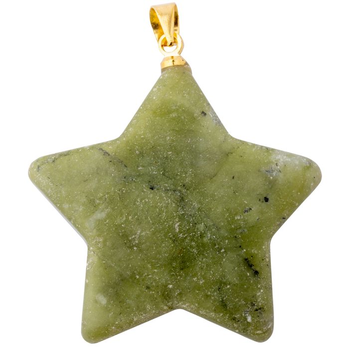 Serpentine Puff Star Pendant with Gold Plated Bail (1pc) NETT