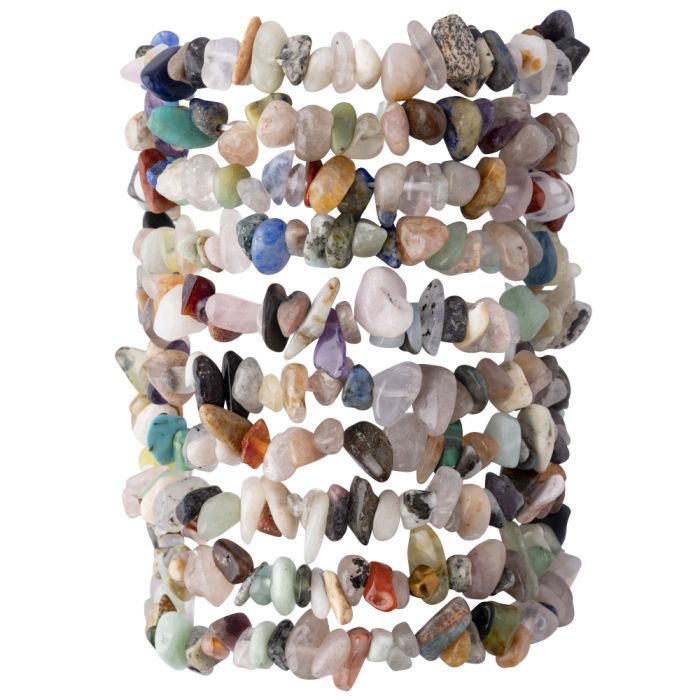 Mixed Gemstone Chip Bracelet (10pcs) NETT