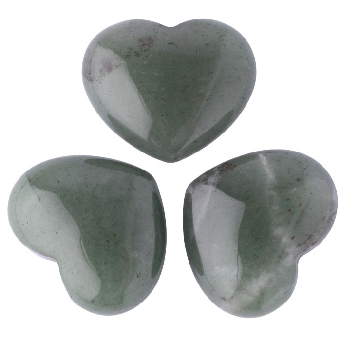 Green Aventurine Mini Heart Carving 25x30mm (3pcs) NETT