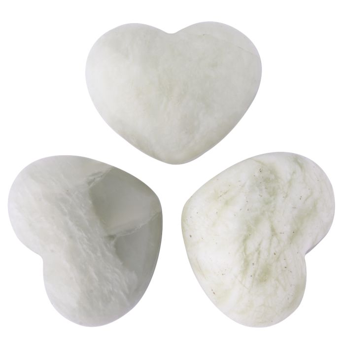 New Jade Mini Heart Carving 25x30mm (3pcs) NETT