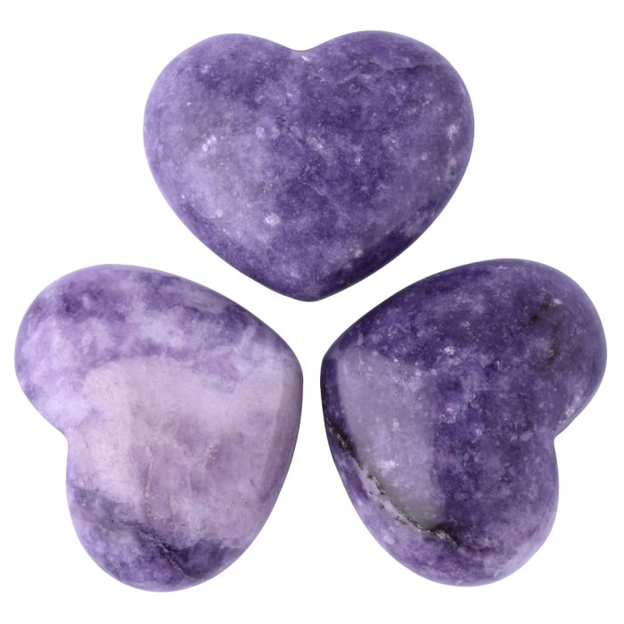 Lepidolite Mini Heart Carving 25x30mm (3pcs) NETT