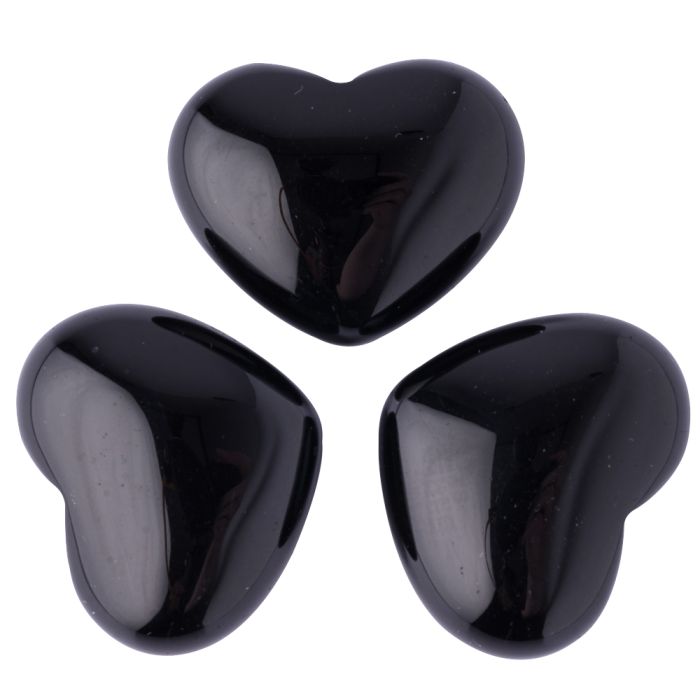 Black Obsidian Mini Heart Carving 25x30mm (3pcs) NETT