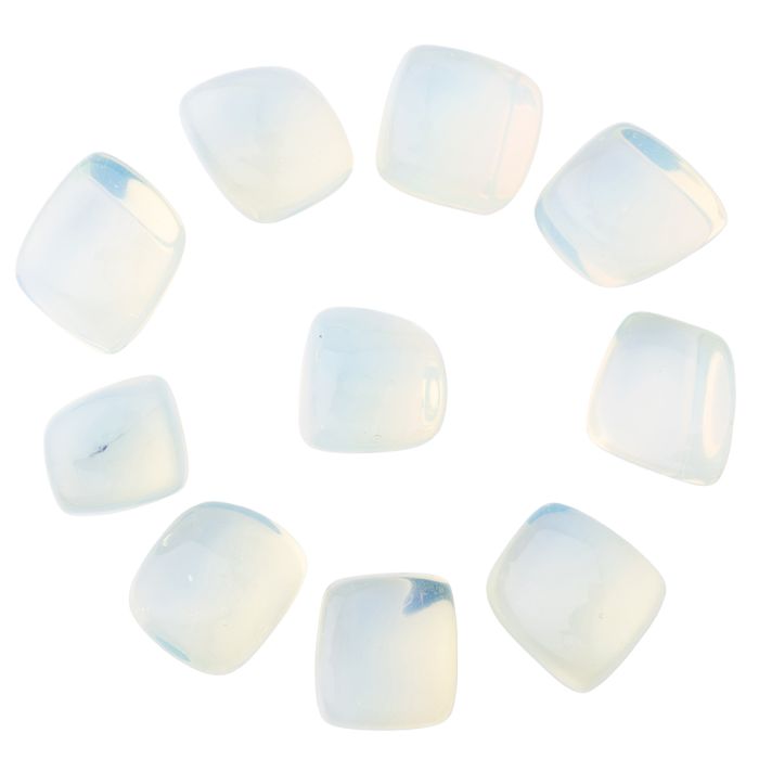 Opalite Glass AAA Grade Medium Tumblestone 20-30mm (10pcs) NETT