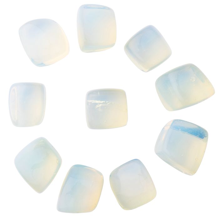 Opalite Glass AAA Grade Large Tumblestone 30-40mm (10pcs) NETT
