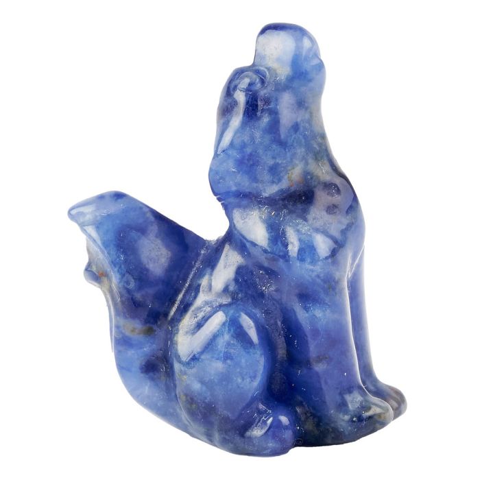 Sodalite Wolf Carving (1pc)