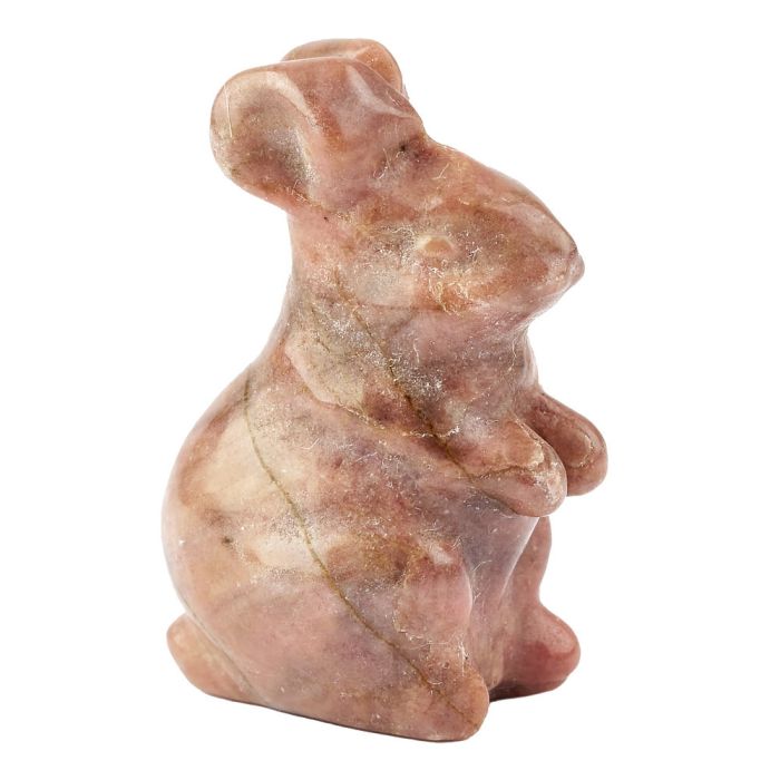 Rhodonite Rabbit Carving (1pc)
