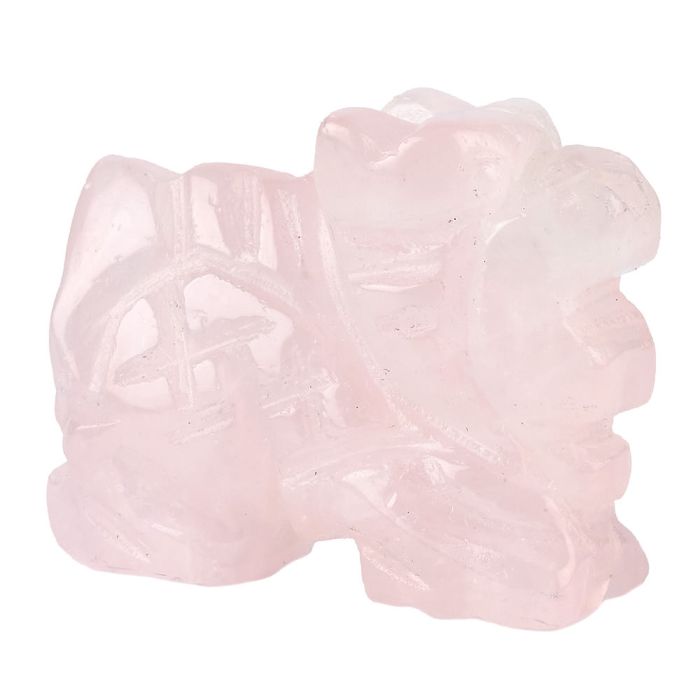Rose Quartz Dragon Carving (1pc)
