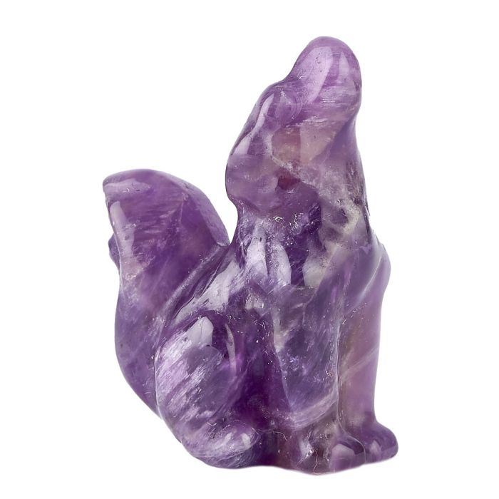 Amethyst Wolf Carving (1pc)