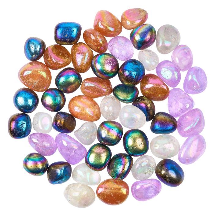 Mixed Aura Tumblestones (50pc)