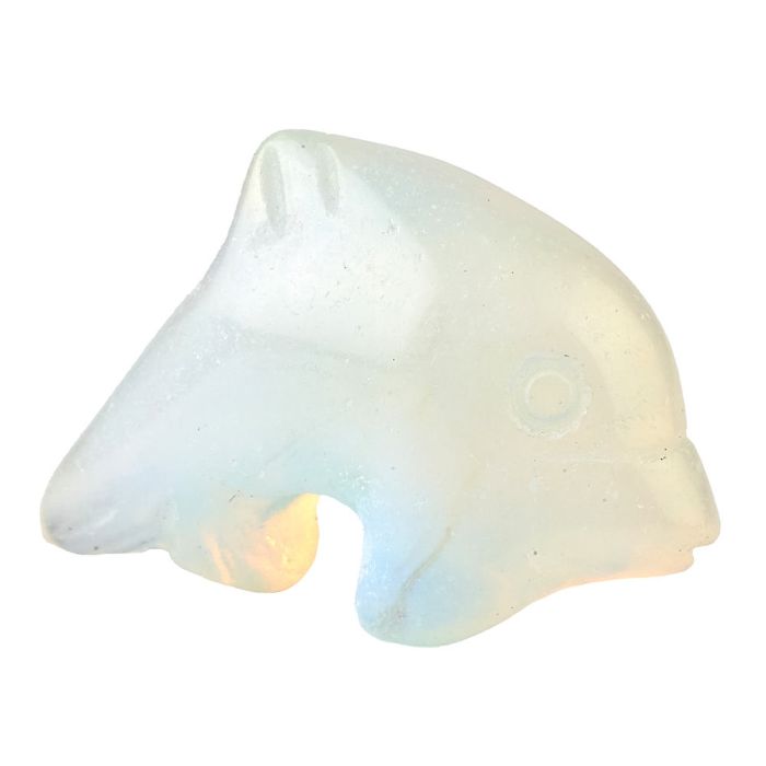 Opalite Dolphin Carving (1pc)