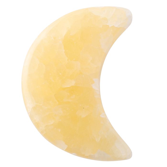 Calcite Yellow 30mm Moon (1pc) NETT