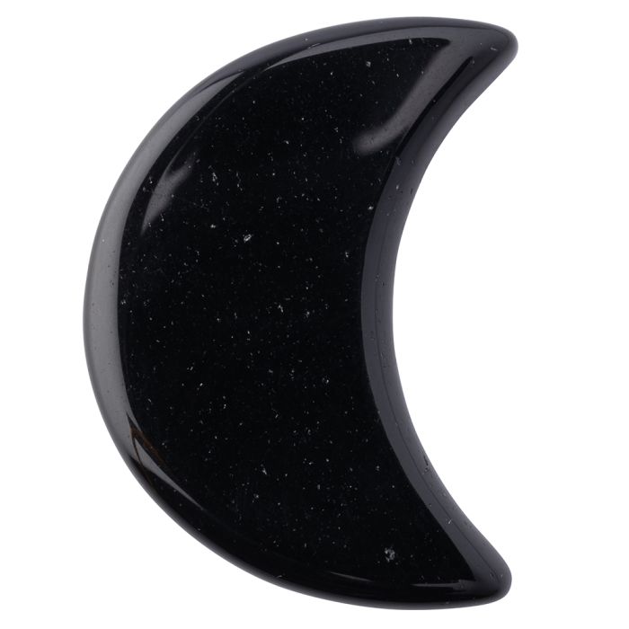 Black Obsidian 30mm Moon (1pc) NETT