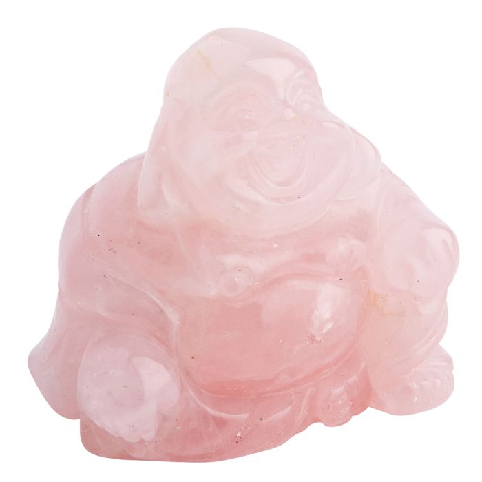 Rose Quartz Buddha, 28x30mm (1pc) NETT