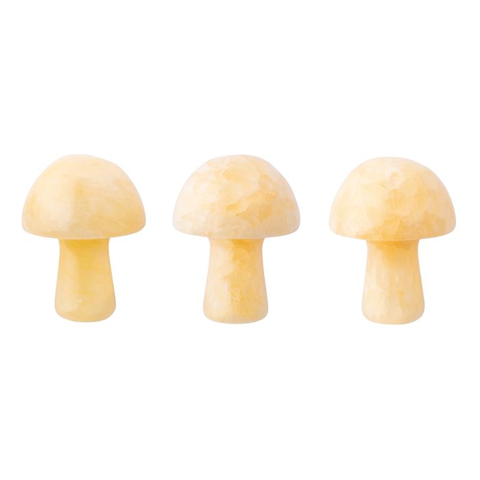 Calcite Yellow Mushroom (3pc) 