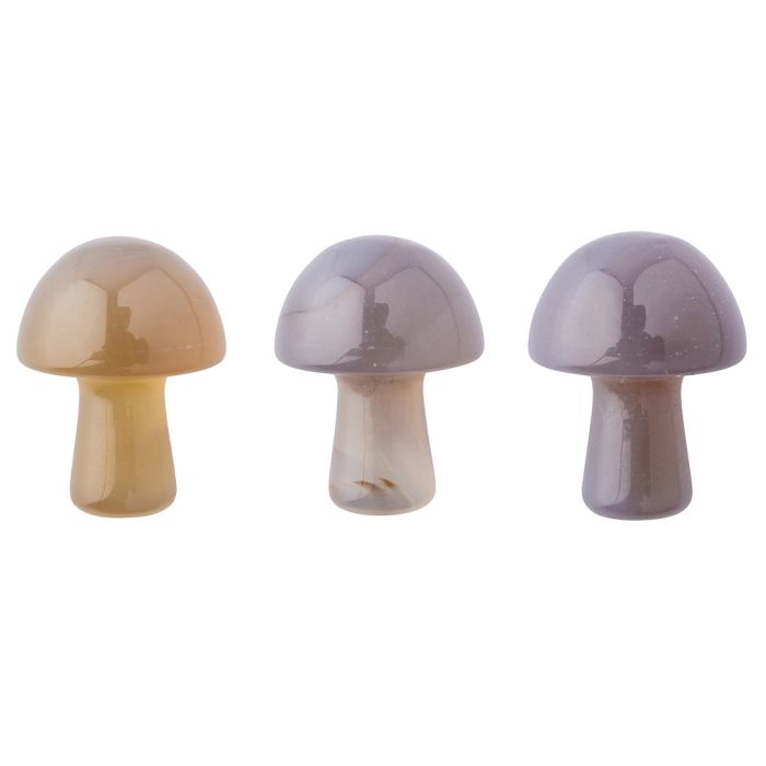 Grey Agate Mushroom (3pc) NETT