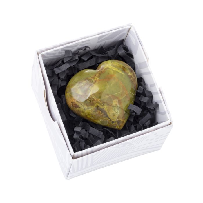Green Opal Heart approx 50 mm (1pc) NETT