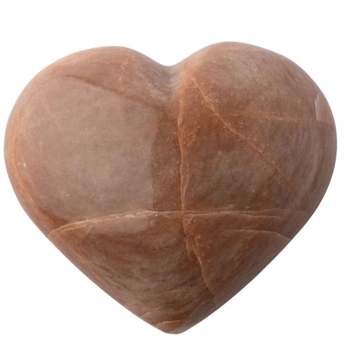 Pink Moonstone Heart approx 50 mm, Madagascar (1pc) NETT