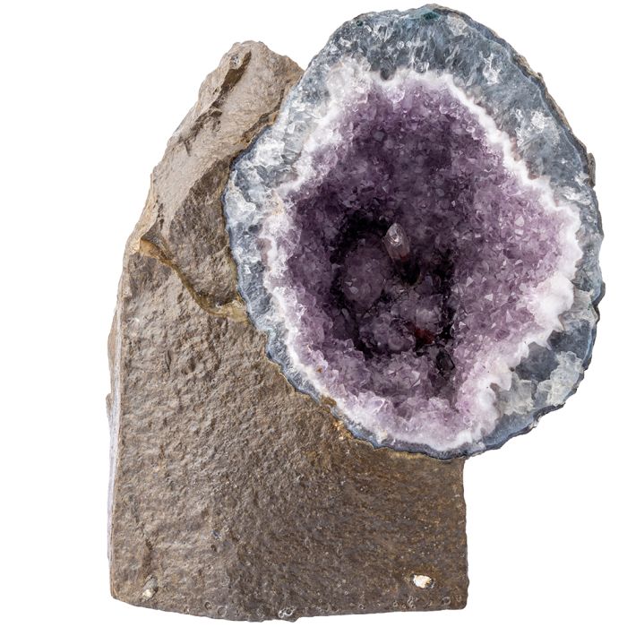 Amethyst Geode with Crystal Inclusion Display Piece (16x11x17cm, 2.53KG) (1pc) NETT