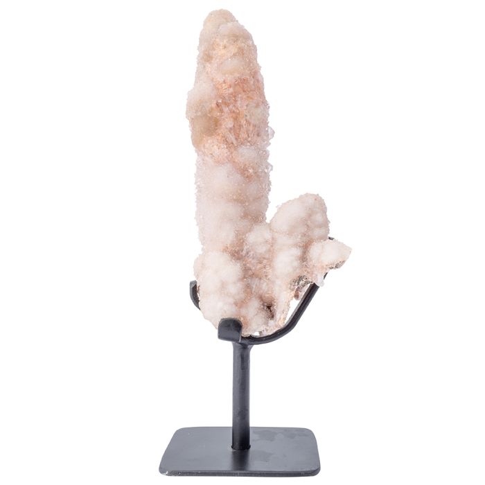 Pink Quartz Druzy Stalagmite Display Piece (8x6x20cm, 0.27KG) (1pc) NETT