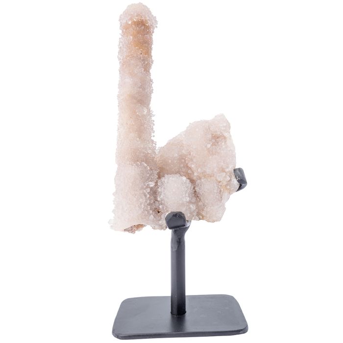 Pink Quartz Druzy Stalagmite Display Piece (5x4x19cm, 0.24KG) (1pc) NETT