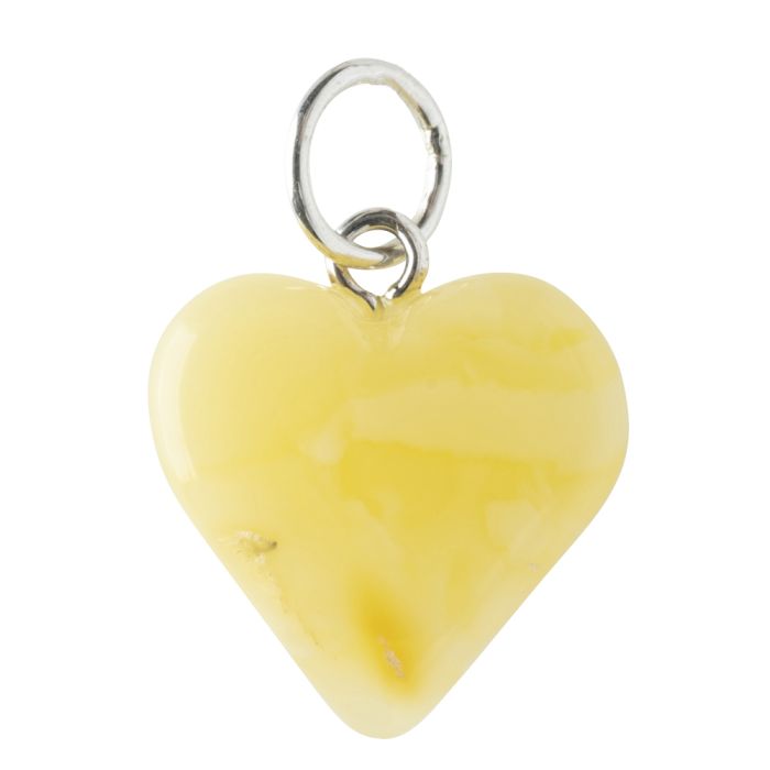 Butterscotch Amber Heart Pendant 10-15mm (1pc) NETT