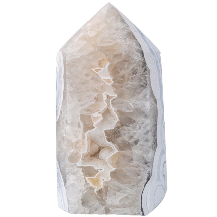 Agate Point Polished White 11-12cm, Brazil (1pc) NETT