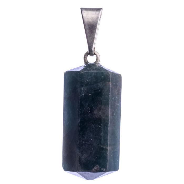 Apatite Pendant Silver Plated Bail, Brazil (1pc) NETT