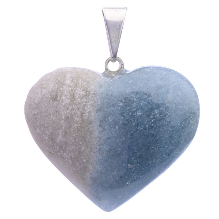 Trolleite Heart Pendant Silver Plated Bail, Brazil (1pc) NETT