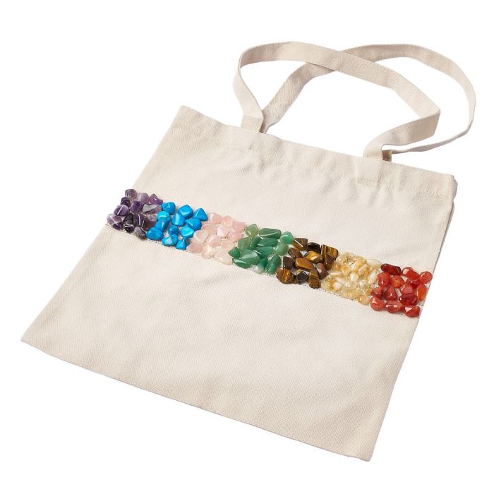 Canvas Bag with Gemstones (1pc) NFD