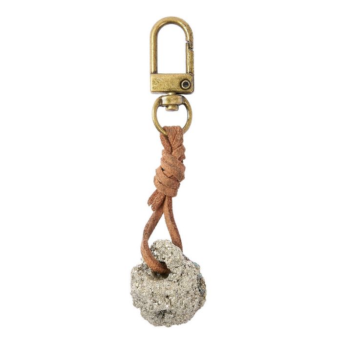 Pyrite Cluster Brass Keyring (1pc)