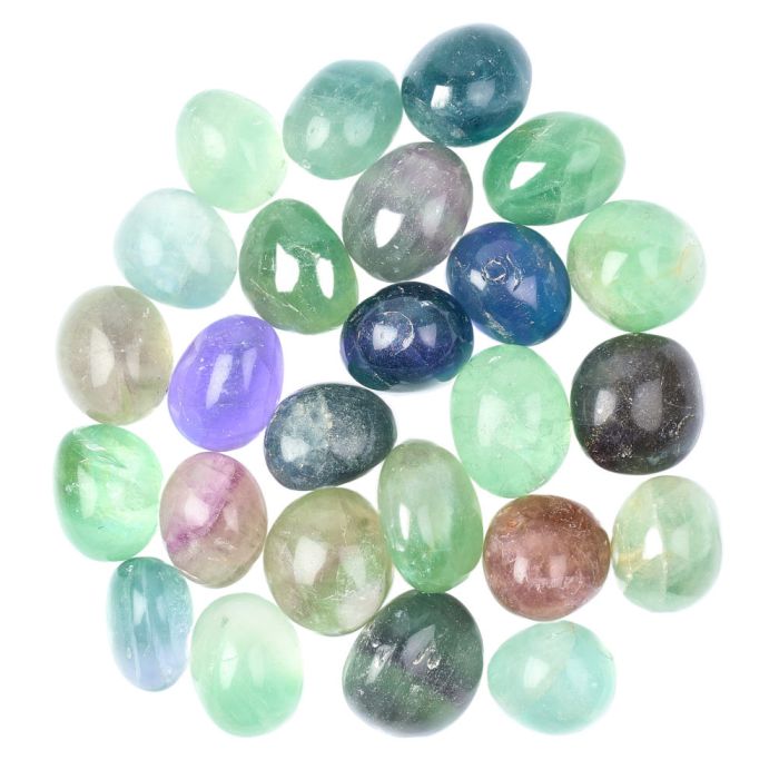 Fluorite Extra Quality Tumblestone Refill, China (25pc) NETT