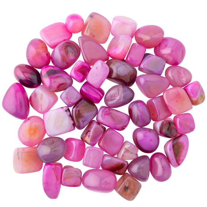 Pink Banded Agate Tumblestone Refill (50pcs) NETT