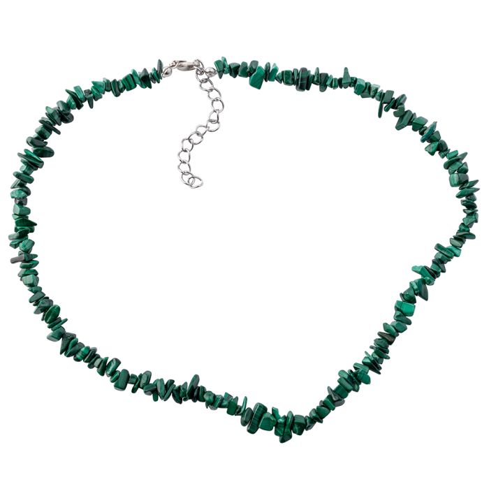 18" Malachite Chip Necklace & Ext Chain (1pc) NETT