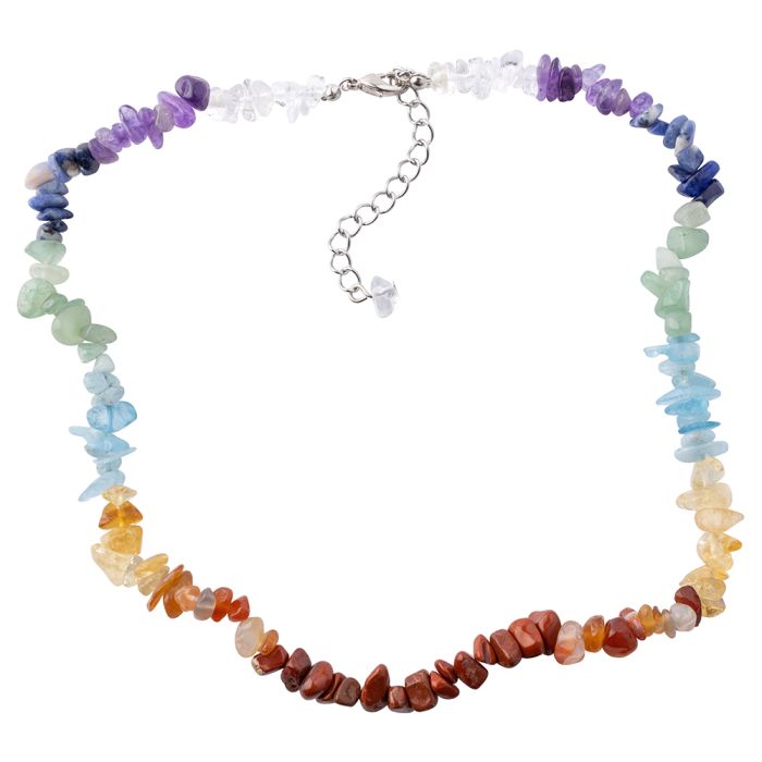 18" Chakra Chip Necklace & Ext Chain (1pc) NETT