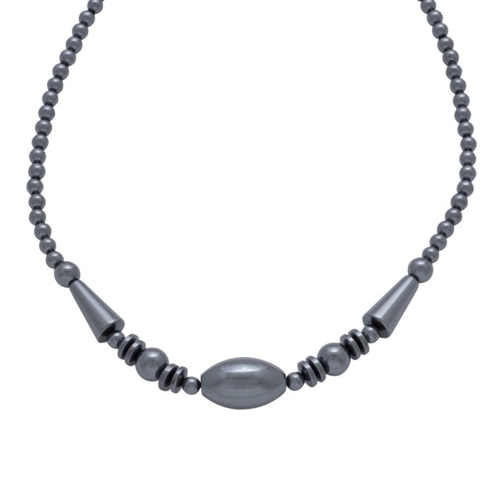 Multi Shaped Hematine Bead Necklace (1pcs) NETT