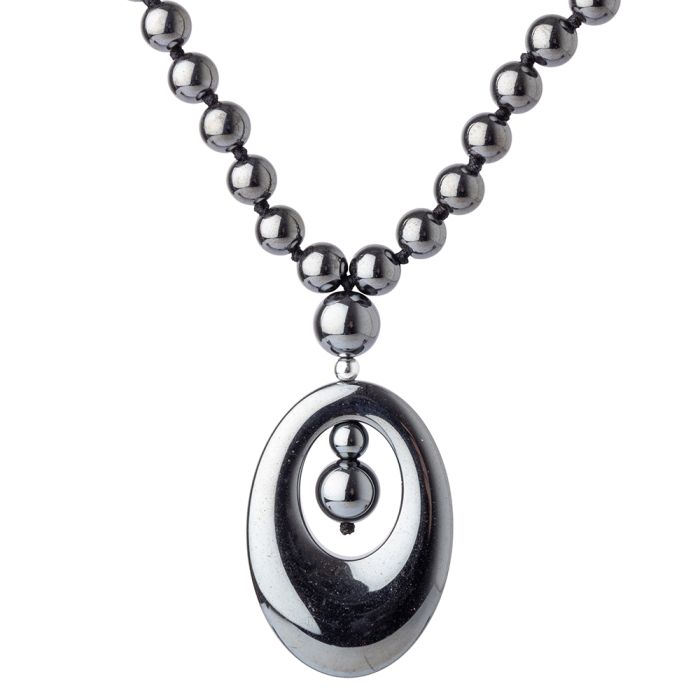 Hematite Necklace with Shaped Pendant Agogo 20 3 Pieces from Rockshop Wholesale Limited