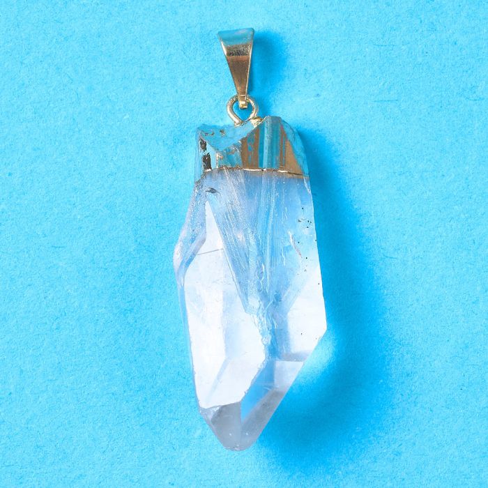 Crystal Point Pendant, Gold Plated (1pc) NETT