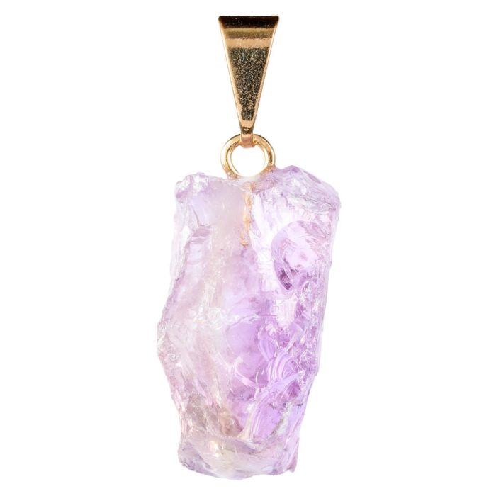 Pendant Rough Amethyst Gold Plated Bail (1pc) NETT