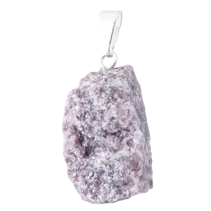 Pendant Rough Lepidolite Silver Plated Bail (1pc) NETT