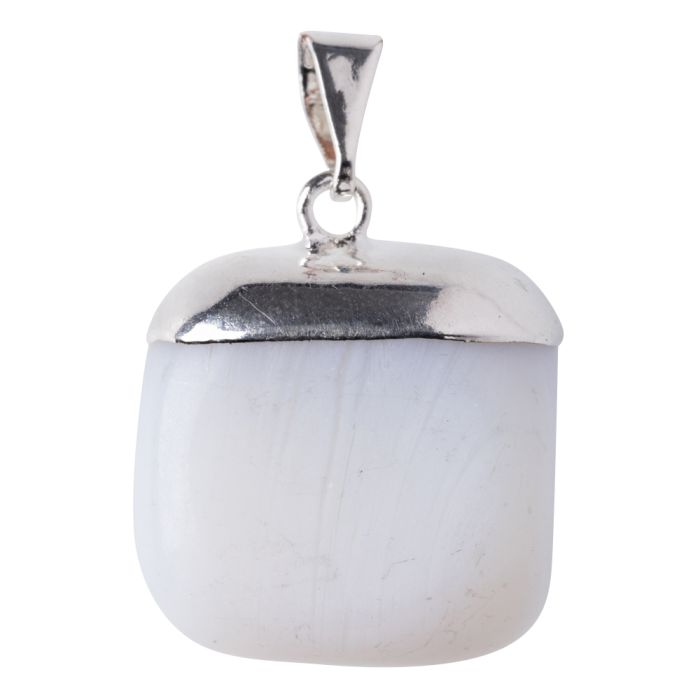 Opalite Tumblestone Pendant, Silver Plated (1pc) NETT