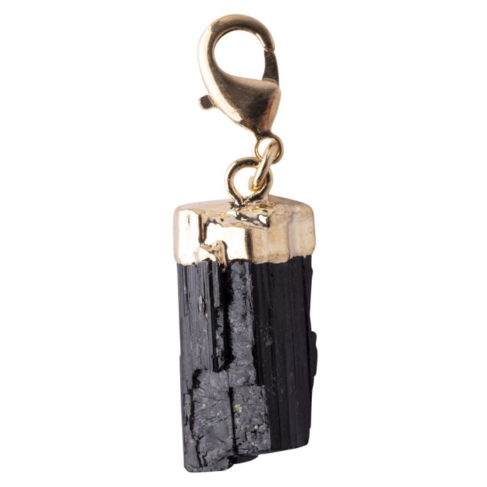 Mini Rough Tourmaline Charm, Gold Plated (1pc) NETT