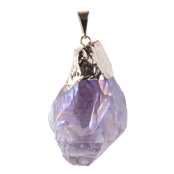 Aura Amethyst Point Pendant Gold Electroplated (1pc) NETT