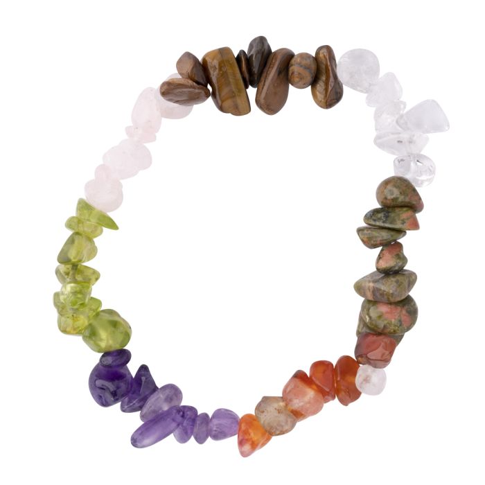 7.5" Chip Bracelet Chakra 7 Colour (1 Piece) NETT