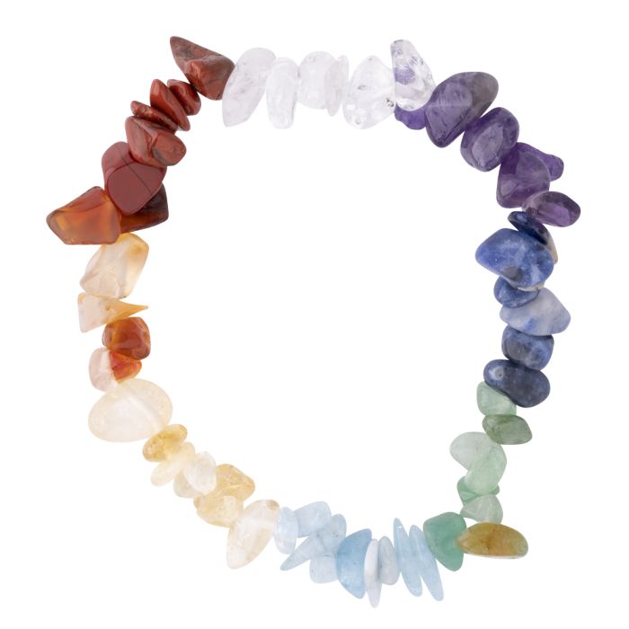 7.5" Chakra Chip Bracelet (1pc) NETT