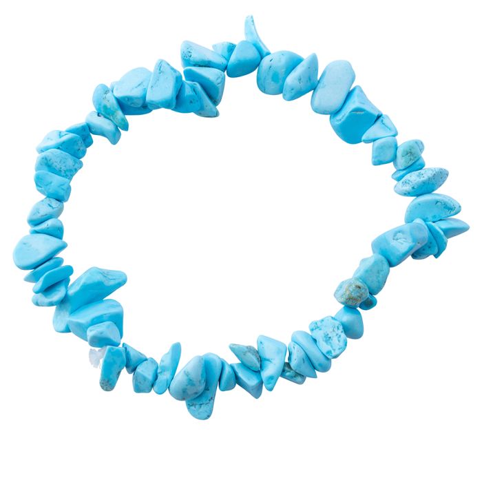 7.5" Blue Howlite (Dyed) Chip Bracelet (1pc) NETT