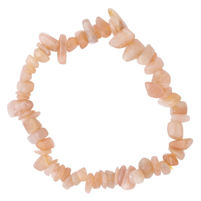 7.5" Pink Moonstone Chip Bracelet (1 Piece) NETT