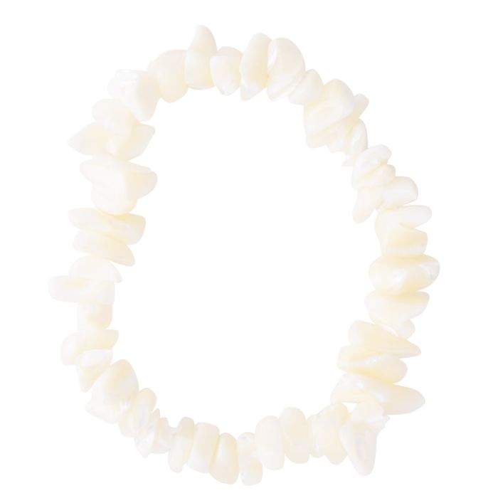 7.5" Mother of Pearl Chip Bracelet (1pc) NETT