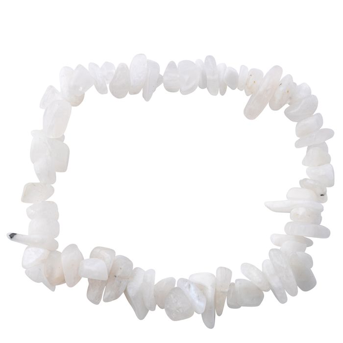 7.5" Rainbow Moonstone Chip Bracelet (1pc) NETT