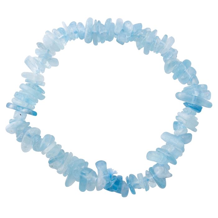 7.5" Aquamarine Chip Bracelet AA Grade (1pc) NETT